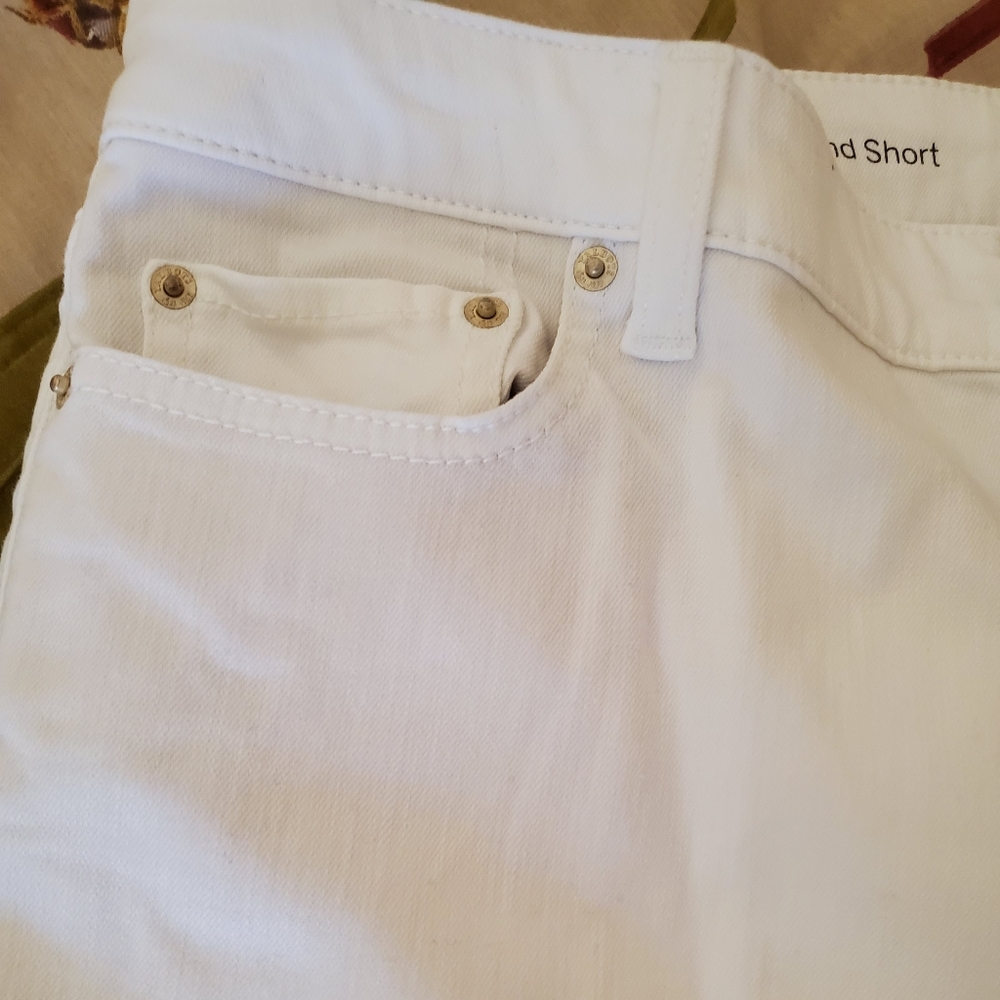 Talbots Flawless Girlfriend White Denim Shorts - Picture 5 of 8